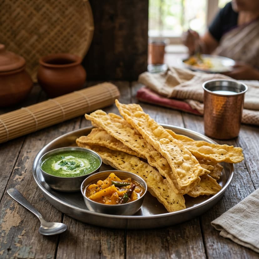 Crispy fafda made with Annapurna besan