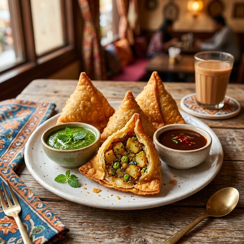 Crispy samosa made with Annapurna maida